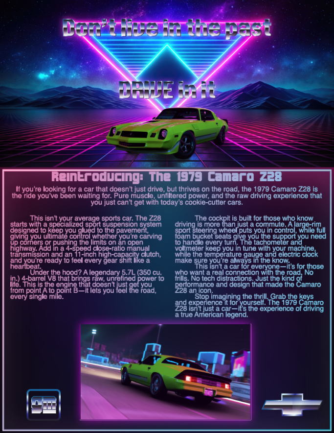 camaro mock ad
